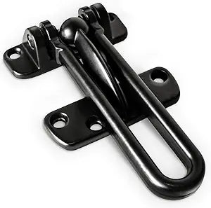 Jack N Drill Swing Bar Door Lock Durable Door Guard for Back & Front Doors, Childproof Door Security Made from Reinforced Diecast Metal for Home Security (Black, 2 Pack)