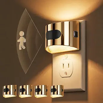 L LOHAS LED Motion Sensor Night Light, Night Lights Plug into Wall, 4 Pack
