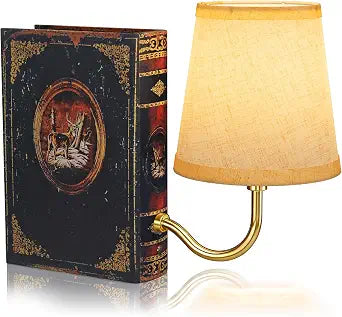 Rechargeable Bookshelf Lamp Gold Vintage Touch Control Dimmable