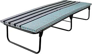PEGASO Mesh Cot with 4 cm Foam Rubber Mattress: High Quality Comfort and Resistance, Up to 150 kg, 182 x 70 x 36 cm (Mod KM4)
