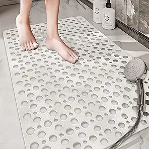 Tiamo Large Non Slip Shower Mats for Inside Shower,35.4x23.6 Inch Anti-Slip Shower Stall Mat for Elderly,Extra Long Bathtub Mat for Shower with Big Suction Cups