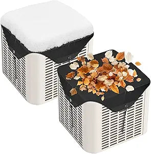 2 Packs Central Air Conditioner Cover Outdoor, 36x36 Inch 600D Oxford AC Covers for Outside, Waterproof AC Unit Covers Outdoor for Winter Snow & Dust Protection