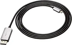 Amazon Basics Aluminum Uni-Directional USB-C (Source) to DisplayPort Cable (Display) - 6-Foot