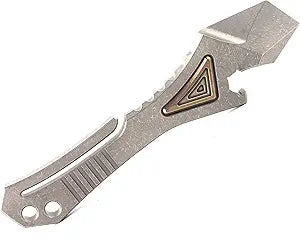 Hamans Titanium Pry Bar Bottle Opener Multi Tool, 4.25in Portable Multifunction Pocket Tool for Outdoor, Camping, Daily Use