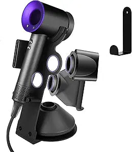 I'SMARTMOON Hair Dryer Stand for Dyson Supersonic,Magnetic Absorption Storage,Heat Resistant Alloy Anti Slip Base,Minimalist Space-Saving Design for Bathroom Countertops,Stylists Daily Routine