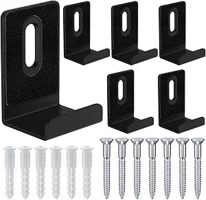 6Pcs Metal Mirror Clips Wide Channel Mirror Hanger Clip Large Heavy Clips for Mirrors with Screw Mirror Clips for Wall Mounting Mirror Billboard Displays Tile Display