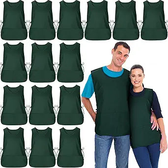 Suhine Cobbler Smock Apron with 2 Deep Pockets and Side Ties Unisex Apron for work kitchen