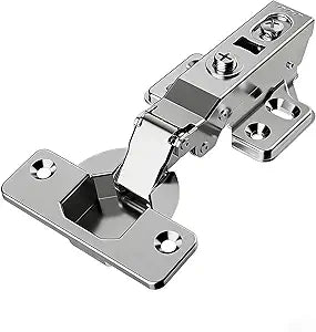 20 Pack Full Overlay Frameless Soft Close Concealed European Hinges for Kitchen Cabinet Door, Clip On, 3 Way Adjustability, 105 Degree