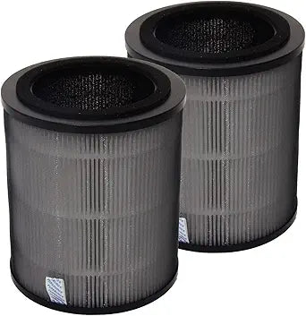 PUREBURG Replacement Filter Compatible with AUKEY (a i+) QCUQ AP-H06 Air Purifier, 2-Pack H13 HEPA Activated Carbon 3-Stage Filtration For Air Clean Dust VOCs Odor