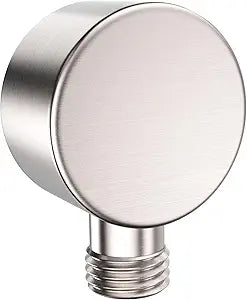 HammerHead Showers Solid Metal Drop Ell Wall Mount Elbow, 1/2" Shower Hose Connector, Round Handheld Shower Head Elbow Adapter, Shower Drop, Brushed Nickel