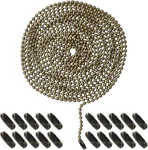 Metal Ceiling Fan Pull Chain, Bronze, 120 Inches, 1 Pack