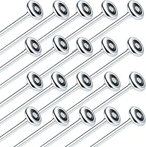 20-Pack 9" Long Stem Steel Garage Door Rollers Bulk - Commercial Grade Heavy Duty Replacement for 2" Track - Quiet 10-Ball Precision Bearings, Anti-Shake & High Load Capacity