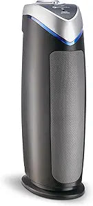 GermGuardian 4-in-1 HEPA Air Purifier for Home, Large Rooms Up to 743 Sq. Ft. with HEPA Air Filter, UV-C Light & Odor Reduction, AC4825E, 22 Tower Gray"