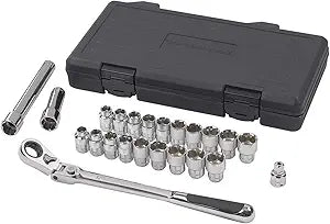 GEARWRENCH 23 Piece 3/8" Drive Pass-Thru 6 Point Standard SAE/Metric Mechanics Tool Set | 893823