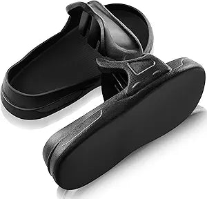 Cutecrop Concrete Finishing Shoes Slip-on Concrete Sliders for Stamping and Troweling, No Footprints, Finishing Tools Substitute to Knee Boards(Black,L)