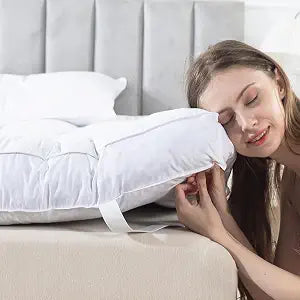 WhatsBedding 3 Inch Feather Bed Mattress Topper,Duck Feather Memory Foam Mattress Topper,Thickened Topper Layer, Queen