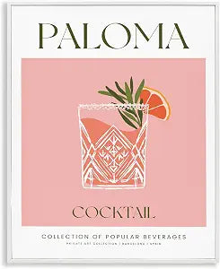 Minimal Paloma Cocktail, 16 x 20 Inch Framed Gicle Print