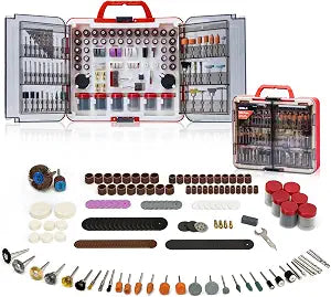 SHALL 508-Piece Rotary Tool Accessories Kit, Universal Rotary Tool Bits for Sanding, Cutting, Grinding, Drilling, Carving, Engraving, Polishing, Cleaning, Rotary Tool Attachments with Carrying Case