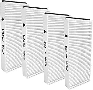 4 Pack Air Filter Replacement for Panasonic, Compatible with Panasonic Models FV10VE1, FV-10VE1, FV10VEC1, FV-10VEC1, Replaceable Air Filter Cartridge for Panasonic