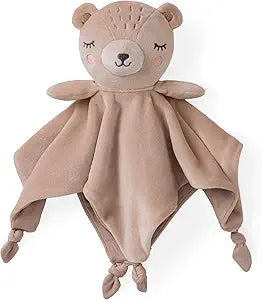 Little Sleepies Bear Lovey for Baby Girl & Boy, Newborn Gift Essentials, Stuffed Animal w/Security Blanket