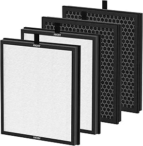 MR5866 Replacement Filter Compatible with MORENTO/FLANUR MR5866 Air Puri-fier, HEPA Filter & Activated Carbon Filtration, Original Version, 4 Pack