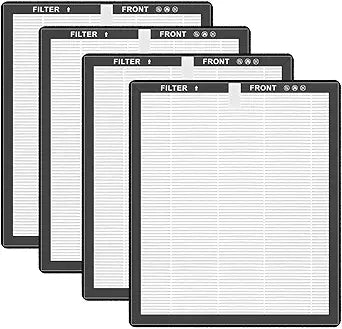 H13 Replacement Filters Compatible With AnEgoe ZX001 Air Purifier, 3-in-1 3 Stage H13 True HEPA Filter for Dust Pollen Lint Pet Dander Smoke, 4 Pack