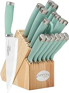 Hampton Forge EpicurePistachio17Piece BlockSet, 17-Piece, Pistachio
