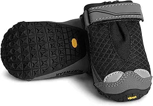 Ruffwear, Grip Trex Dog Shoes, Non-Slip Boots for Hot Pavement & Snow, Weatherproof Paw Protection with Breathable Mesh, Rugged Sole for Hiking, Obsidian Black, 3.00"
