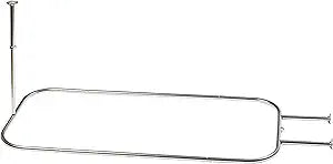 Zenna Home Rustproof Round Shower Curtain Rod for Clawfoot Tub with Easy Installation, Oval Hoop Shower Curtain Rod, Freestanding Tub Accessories, Fits Areas up to 70.5 by 28 Inches, Chrome