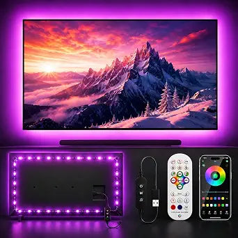 MORIACC TV LED Backlight with Music Sync & APP Control for 45-75 Inch TVs