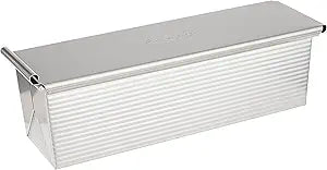USA Pan Bakeware Pullman Loaf Pan with Cover, 13 x 4 inch, Nonstick & Quick Release Coating, Made in the USA from Aluminized Steel