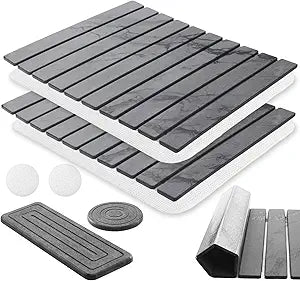 2 Pack Stone Bath Mat, 23x15 Inch Stone Bathmat Quick Drying Mat for Kitchen Counter Bathroom Dry, Foldable Bathmat Quick Dry, Dark Gray Diatomite Self Drying Mats for Bathroom Dish Water Absorbing
