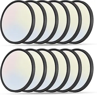12PK 12 Inch LED Flush Mount Ceiling Light, 24W, 2520LM, 3000K/4000K/6000K CCT Selectable Super Slim LED Ceiling Light, Close to Ceiling Round Flat Panel Light for Hallway, Bedroom,Kitchen ect