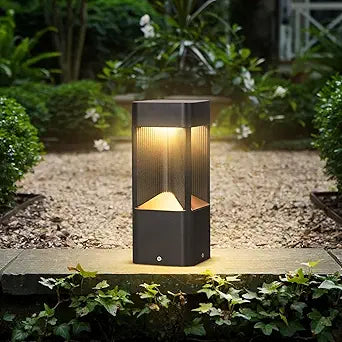 3000K Pathway Lights Black Landscape Path Light Outdoor Waterproof Garden Floor Lamp Modern Walkway Lights LED Warm Light Bollard Lighting Hardwired Aluminum Lawn Post Lights for Entrance Patio Porch