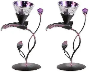 Gifts & Decor Lilac Lily Pad Tealight Candleholder Centerpiece Stand (Pack of 2)