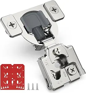 Chibery 20 Pack 1/2" Overlay 3D Soft Close Concealed Hinge for Face Frame Door, Self Closing Hinges, 105 Smooth Slow Close Quite, Hidden Stainless Steel Hinge for Kitchen Cabinet Door, Satin Nickel