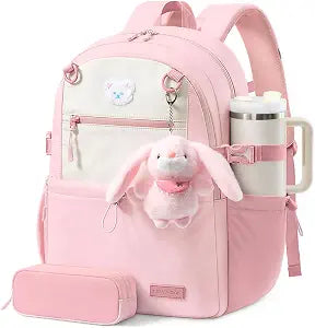 LOVEVOOK School Backpack for Girls Ages 8-14,Girls Backpack with Cup Holder