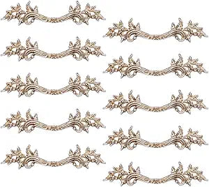 10pcs Antique Dresser Handles,Kitchen Cabinet Pulls,Vintage Drawer Pulls and Knobs,Furniture Cupboard Door Handles for Bathroom,2.5 inch Hole to Hole (Antique Silver)