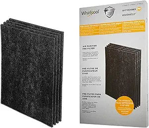 Whirlpool 8171510KS Genuine Charcoal Pre-Filter - Whishield Anti-Microbial Activated Replacement Fit for Air Purifier WP1000, WPPRO2000, Extra Large 4 Pack