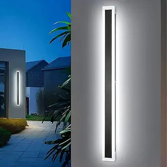 47.2In Modern Outdoor Wall Light for House 3CCT Dimmable Outdoor Wall Sconce Exterior Long LED Wall Light Mount Linear Outside Wall Lights for Garage, Doorway, Porch, Patio, Stairway