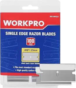 WORKPRO 100-Pack Single Edge Razor Blades, Razor Blade Scraper Refills