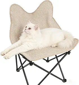 Cat Scratcher Pad for Indoor Outdoor Foldable Portable Cats Camping Seat Durable Resting Pet Chair