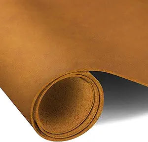 ELW Grass Fed Leather 8-10 oz. (3-4mm) Heavy Duty Pre-Cut 12"x24" Tobacco Brown Full Grain Cowhide for Tooling, Carving, Holsters, Belts, Bags, Boots, Shoes, Cases, Repair, Knife Sheaths, Furniture