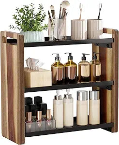 Bathroom Counter Organizer,Bathroom Counter Shelf,Bathroom Organizers,Under Sink Organizer,Cologne Organizer For Men,Cologne Cabinet,Father Day Gift for Dad(Acacia 3 Tier)