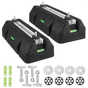 Heavy-Duty Rubber Floor Mount Base Pad Kit for 7000-18000 BTU Ductless Mini Split Air Conditioner Anti Vibration Rubber Pad, Supports up to 1100 lbs, 400 mm