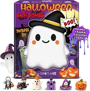 Halloween Bath Bombs for Kids with Surprise Toys Inside Boo Basket Stuffers