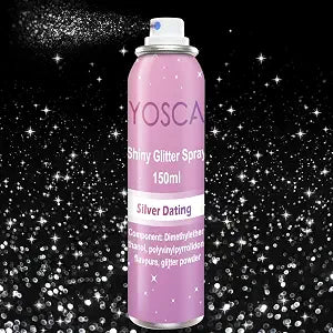 Yosca 150ML Body Glitter Spray, Diamond Silver Shiny Glitter Spray