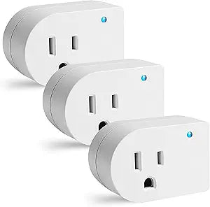 Single Surge Protector Plug, Grounded Outlet Wall Tap Adapter with Indicator Light, 1 Outlet,245J/125V, ETL, White, 3Pack