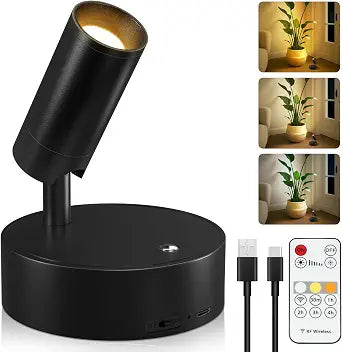 Rechargeable LED Spotlight Indoor Dimmable Accent Wall Light with Remote