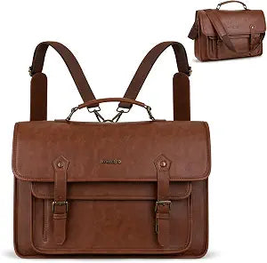 MOSISO 3 in 1 Laptop Bag, 15.6 inch PU Leather Shoulder Bag